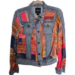 Desigual Patchwork Denim Jacket – EU 38 (US 6)